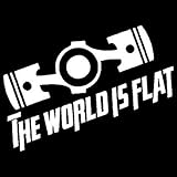 The world is flat sticker V2 Subaru WRX STI BRZ Scion Funny hooligan decal, Die cut vinyl decal for windows, cars, trucks, tool boxes, laptops, MacBook - virtually any hard, smooth surface