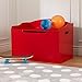 KidKraft Austin Wooden Toy Box/Bench with Safety Hinged Lid - Red, Gift for Ages 3+, Amazon Exclusive