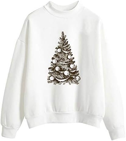 Clearance Sale for Women Tops.AIMTOPPY Women Christmas Print Long Sleeve Ladies Blouse Pullover Tops Shirt Sweatshirt