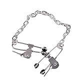 Fetish Nipple Clamps Hand Pressure Clips with Metal Chain Breast Labia Clips Clit Clamp