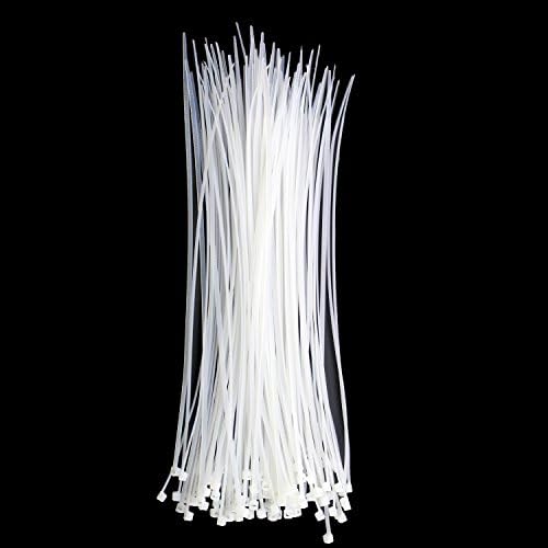 Nylon Cable Ties 250 PCS Self-locking Zip Ties Strong Wire Ties (White)