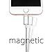 HKW Magnetic Lightning Charging Cable 4-Feet/1.2m For iPhone - Pink