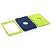 iPad Mini 3 Case,iPad Mini 2 Case, AMCHOICE(TM) Full Body Hybrid Silicone&PC 3 Layer High Impact Resistant Case For Apple iPad Mini 1//2/3 (Navy Blue+Light Green) [Free Stylus]