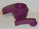 Tupperware Measuring Cup and Spoon Set in Purple