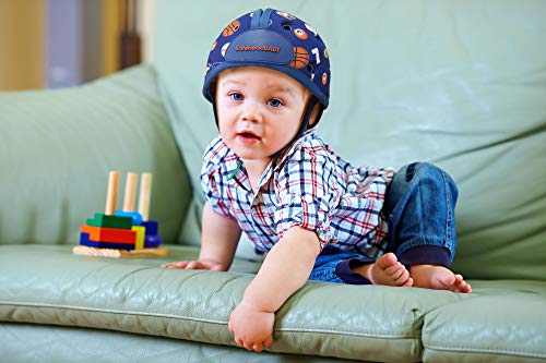 SafeheadBABY Award-Winning Infant Safety Helmet Baby Helmet for Crawling Walking Ultra-Lightweight Baby Head Protector Expandable and Breathable Toddler Head Protection Helmets - Sporty Blue