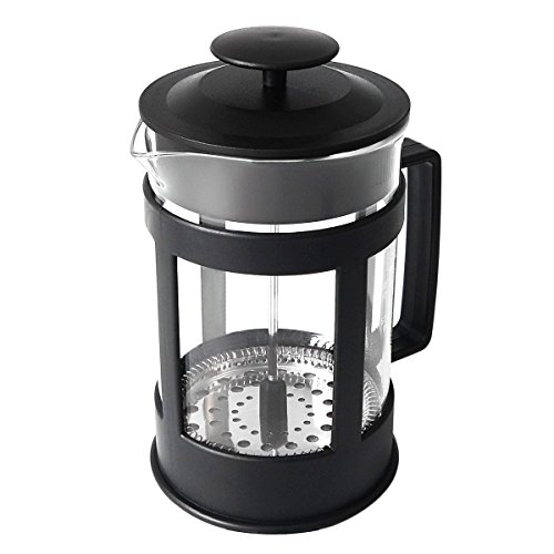 French Coffee Press Espresso and Tea Maker with Triple Filters Stainless Steel Plunger and Heat Resistant Glass