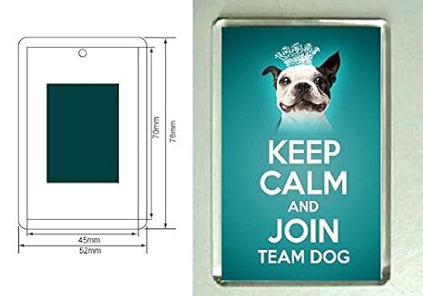 A imán para nevera con el texto KEEP CALM AND con tara de perro ...