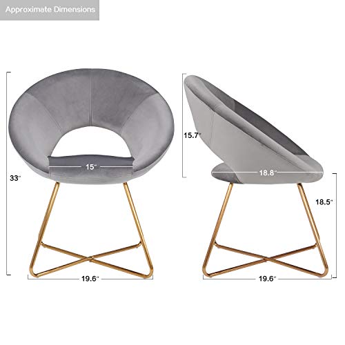 Duhome Modern Accent Velvet Chairs Dining Chairs Single Sofa Comfy