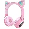 Usoun-Kids-Bluetooth-Headphones-Cat-Ear-LED-Light-Child-Wireless-Headphones-with-Microphone-FM-RadioTF-Card-Foldable-Bluetooth-Stereo-Over-Ear-kids-Headsets-for-Boys-Girls-Adults-pink Usoun Kids Bluetooth Headphones, Cat Ear LED Light Child Wireless Headphones with Microphone, FM Radio/TF Card, Foldable…