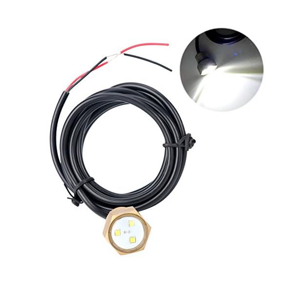 Amarine-White-Cree-LED-Boat-Drain-Plug-Underwater-Light-3WX3W-Garber-fishing-Swimming-Diving-12-NPT-White