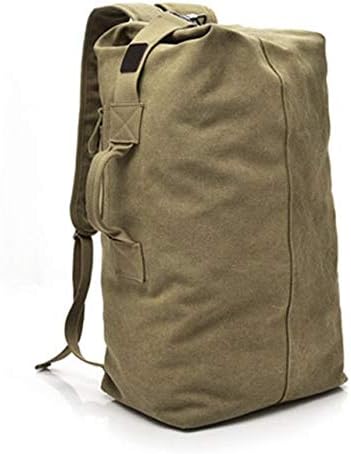 WWEDSF Backpack Large Capacity Travel Climbing Bag Tactical Military Backpack Women Army Bags Canvas Bucket Bag Shoulder Sports Bag Male Khaki Small