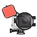 Fantaseal Professional 2-in-1 Dive Lens Combo Diving Lens Filter Underwater Lens Filter, Red Filter + 16X Macro Lens w/Anti-Slip Safety Lock Compatible with Hero 4/3+ (for Blue/Tropical Water)