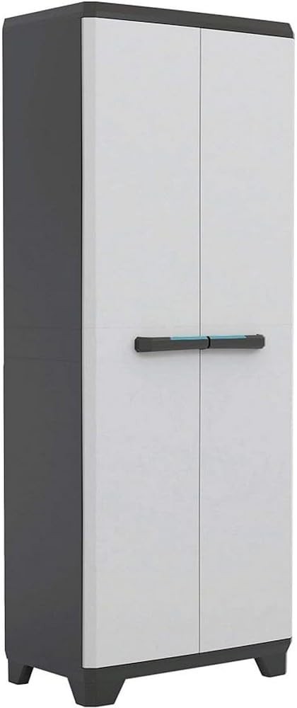 Kis 9726000 0616 02 “Linear Utility” Plastic Cupboard, Light Grey/Black