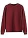 Romwe Women's Ribbed Round Neck Drop Shoulder Batwing Long Sleeve Sweatshirt