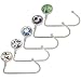 ROFLYER Nature Instant Swivel Top Purse Hook Hanger Under Counter Handbags Hooks (Set of 5)