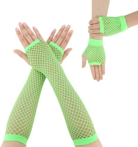 UDNFHL 4 Pares De Guantes De Malla Corta Y Elásticos – Accesorios De Moda Punk Y Sexys Para Mujer, Varios Colores