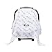 Super Sale!!! 100% Organic Cotton Baby Car Seat Canopy Cover/Stroller Covers Gift Set for Infant or Babies - 3 Adjustment Clips Included (Elephant)