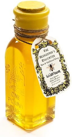 Raw Wildflower Honey by the Beekeeper's Daughter in Gift Bottle (1 pound)