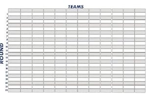 Zieglerworld Reusable Fantasy Football Draft Board Chart Kit - Holds Up to 12 Teams & 22 Rounds + Marker