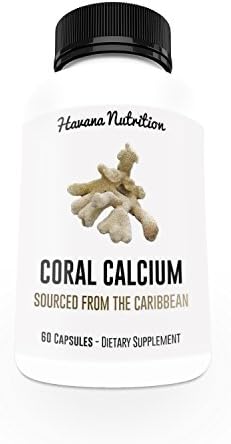 Coral Calcium Powder With Added Vitamin D3 - Mined from an Above Ground Source with No Proprietary Blends - 60 Capsules