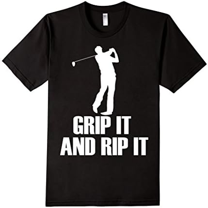 Mens Grip It and Rip It Funny Golf T-shirt XL Black