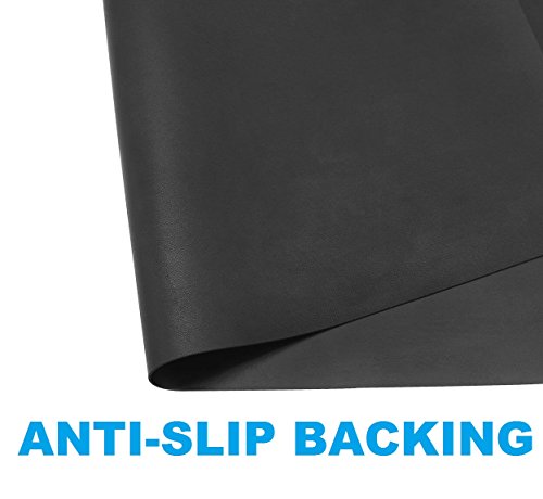 Ergohead Desk Pad Artificial Leather Laptop Desk Mat Pads Blotter Protector - Laptop Keyboard Mouse Pad, Perfect for Office and Home, Rectangular, 17" x 24.5", Black