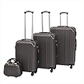 K&A Company Suitcase, 4 Piece Hardcase Trolley Set Anthracite