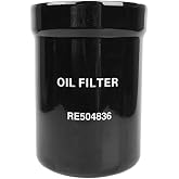 RE504836 Engine Oil Filter Compatible with JD Tractor | Replaces RE507522 RE541420 RE502513, Fits Deere 5083E 5085M 5090E 5076E 5082E Diesel Tractors