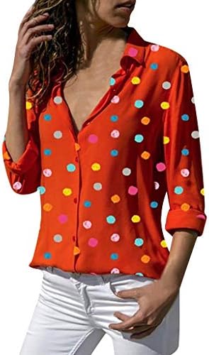 Women Loose Casual Polka Dot Summer Shirt Long Sleeve T- Shirt Blouse Tronet Summer Tops for Women 2019