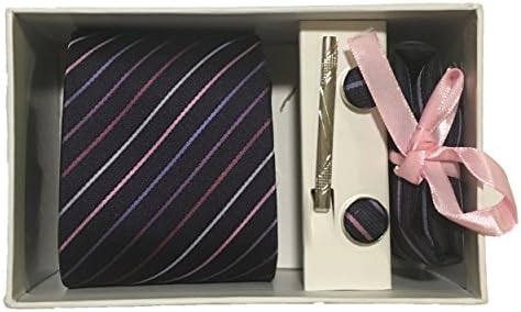 Sionview Mens Formal Stripe Necktie Set
