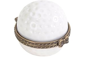 Navika PGA Golf Ball Limoge Porcelain Box, White, 2-3"