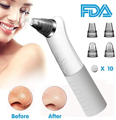 Blackhead Remover, Blackhead Vacuum Pore Cleaner Blackhead Remover Kit Blackhead Extractor Tool Electronic Facial Skin Comedo Cleaner with 4 Suction Levels for Men Women by ELFTEAR