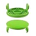 Thten Trimmer Replacement Spools Cap Covers Compatible with Greenworks 21332 21342 24 Volt 40V 80V Cordless Weed Eater with 3411546A-6 Cap Covers Parts Auto-Feed String Edger 16ft 0.065" 29252 (2 Pack primary