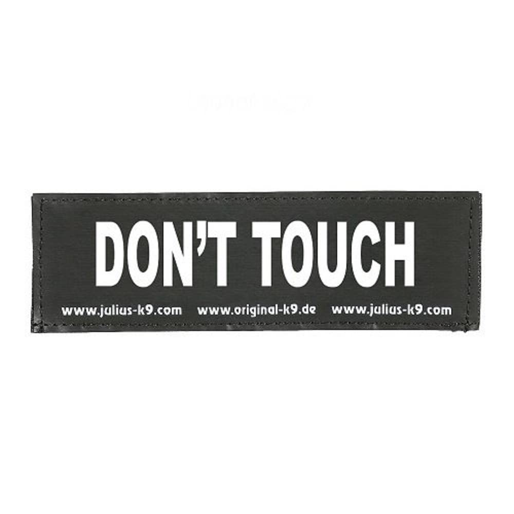 Julius-K9 Interchangeable Hook & Loop Patches, 1 pair, DON'T TOUCH, Size: Large, Black