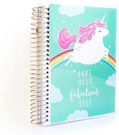 Creative Year Chubby Unicorn Mini Spiral Planner By Recollections, Undated, 12 Month, Horizontal Weekly Layout, Love Your Fabulous Self
