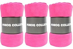 FOHOG Collection Fleece Blanket Hot Pink Red Small