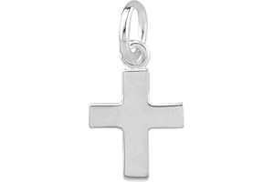 Hawaiian Silver Jewelry Cross Charm – Mini Cross Charm Pendant for Necklace, Bracelet, Jewelry – Premium 925 Sterling Silver – High Polished Silver Cross Pendant