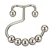 Amazer Shower Curtain Hooks Rings, Stainless Steel Shower Curtain Rings, 12Pcs Double Glide Shower Hooks for Bathroom Shower Curtain Rods Dual Rust-Resistant Shower Rings, Matte Nickel