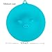 ME.FAN Silicone Cooking Pig Food Storage Suction Lids - Silicone Bowl Covers 3 Set Blue