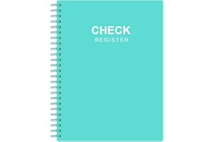 NOKINGO Check Register – A5 Check Book Register Books with Check & Transaction Registers, Checking Account Register Book for Personal and Business, Teal Check Register Notebook, 5.8"x8.25" Check Registers