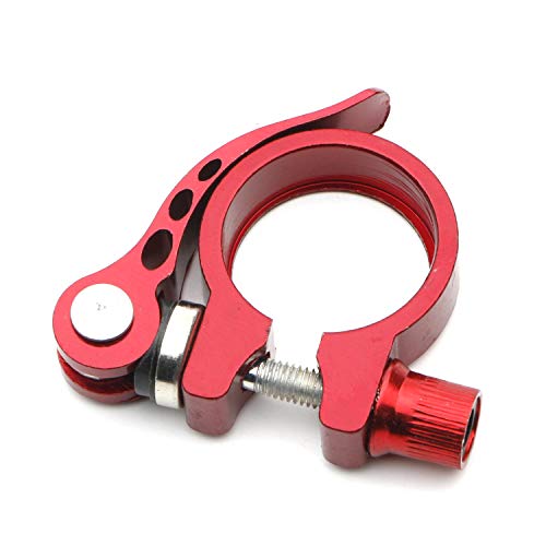 Rowiz Red Aluminum Alloy Bike Bicycle Quick Release Seatpost Clamp 31.8mm for OD 27.2/28.6mm Bike Seatpost, Pack of 9
