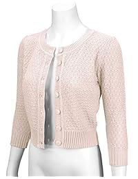 YEMAK suéter de punto con botones recortados y cuello redondo, manga 3 4, para mujer (S-3X)