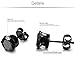 Jstyle Stainless Steel Mens Cubic Zirconia Stud Earrings for Women Black Pierced 5mm