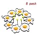 8pcs Set Fried Egg Rings Mold Non Stick for Griddle Pan, Egg Shaper Pancake Maker with Handle, Stainless Steel Egg Form for Frying Cooking