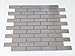 Silver Stainless Steel 1 x 3 inch Backsplash Mosaic Tile