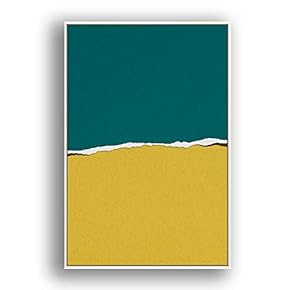 Framed Canvas Wall Art Abstract for Living Room, Bedroom Color Block Canvas Prints for Modern Home Decoration Ready to Hang - 16"x24" inches