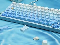 womier PBT keycap Set,Double Shot keycaps 75
