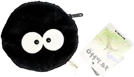 Adorable My Neighbor Totoro Mini Coin Purse Plush Hayao Miyazaki Studio Ghibli Cat Bus JiJi Cat Dust Bunny (Black)