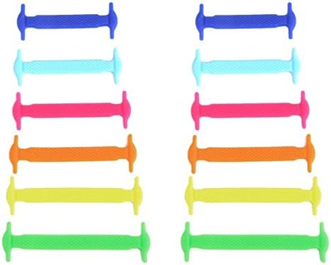 No Tie Shoelaces for Kids and Adults - Sports Fan Shoelaces - Waterproof Silicon Flat Elastic Athletic Running Shoe Laces with Multicolor for Sneaker Boots Board Shoes and Casual Shoes