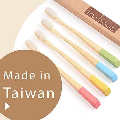 LaBoos Best Nature Manual Color Toothbrush, New Extra Soft Compact Bristle Toothbrush,Best Biodegradable Toothbrush For Gingivitis And Sensitive teeth. (4 PCS) - Thumbnail 7